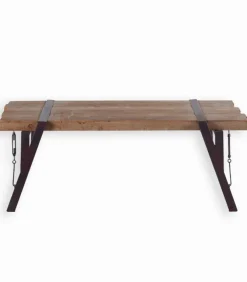 Table basse sapin massif et fer vieilli WESTMOUNT