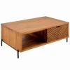Table basse teck massif CROXTON 2 tiroirs