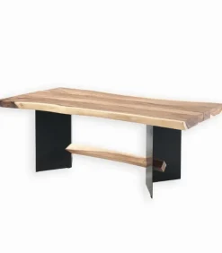 Table bois de suar pieds métal RAIA