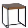 Table carrée teck et métal BROWTON