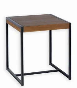 Table carrée teck et métal BROWTON