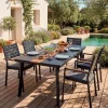 Table de jardin alu noir KEROS