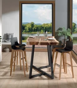 Table haute bois de suar KUMA