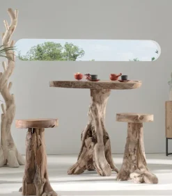 Table haute TECK RACINE