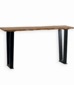 Table haute teck recyclé TREE