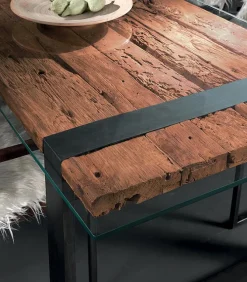 Table rectangulaire teck recyclé VANCOUVER
