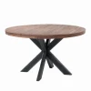 Table ronde teck & métal MALAY