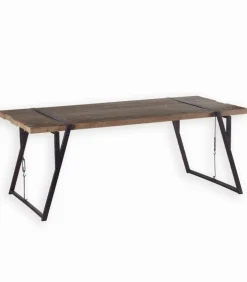 Table sapin massif pieds métal WESTMOUNT