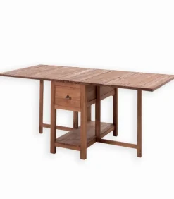 Table teck recyclé à abattants TRINIDAD