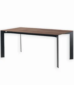 Table teck recyclé pieds métal VALMO