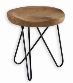 Tabouret assise teck