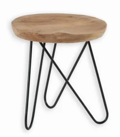 Tabouret assise teck