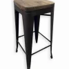 Tabouret de bar métal et bois STORGARD