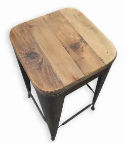 Tabouret de bar métal et bois STORGARD